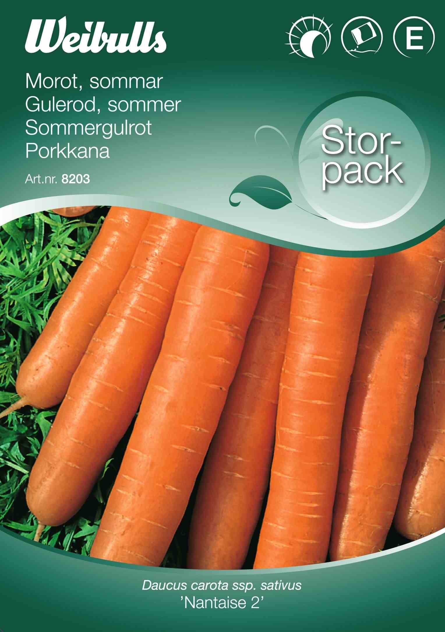Gulerodsfrø (Gulerod Sommer 'Nantaise 2 Top Fix') Stor Pose