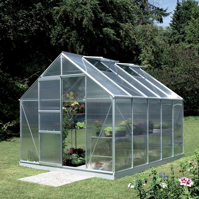 Drivhus aluminium polycarbonat 