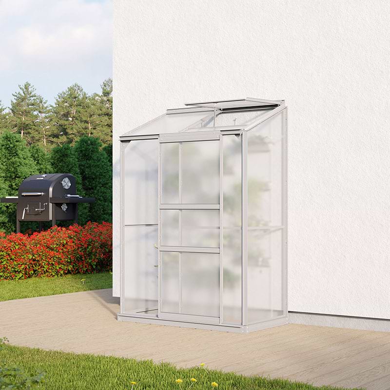 Vægdrivhus med polycarbonat