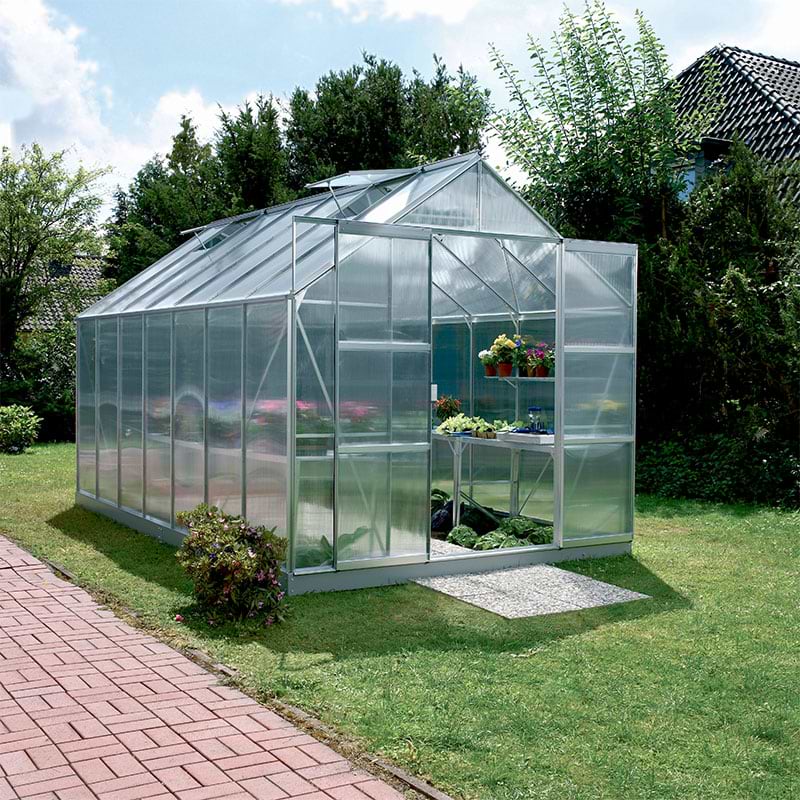 Drivhus alu med polycarbonat