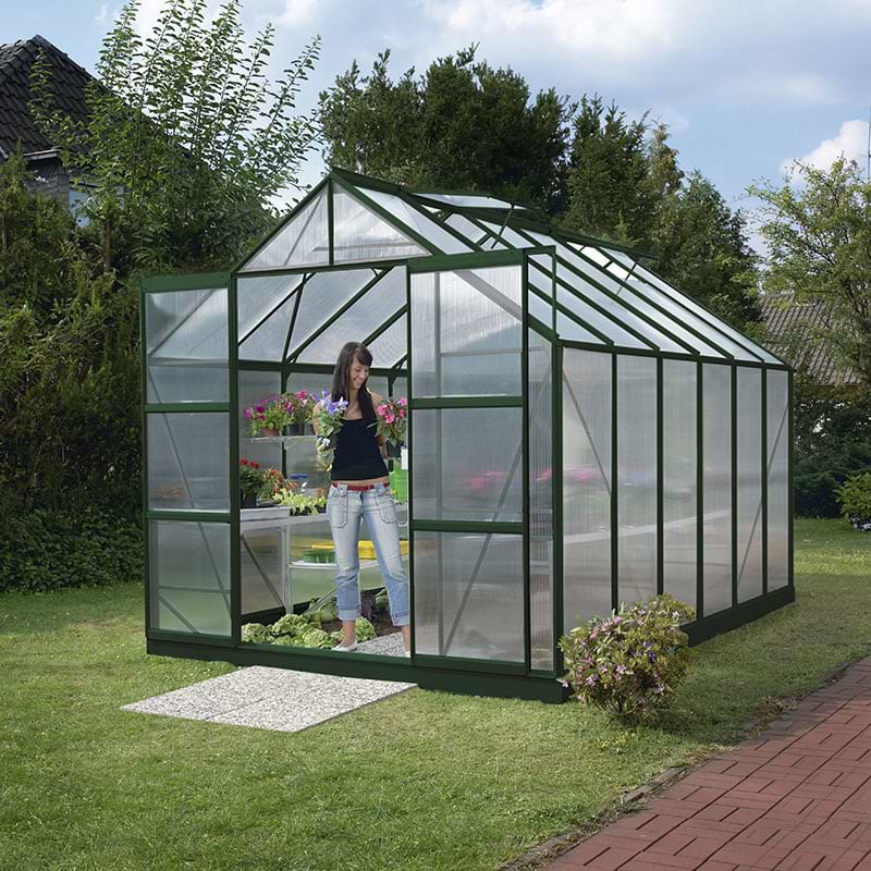 Grøn drivhus i polycarbonat