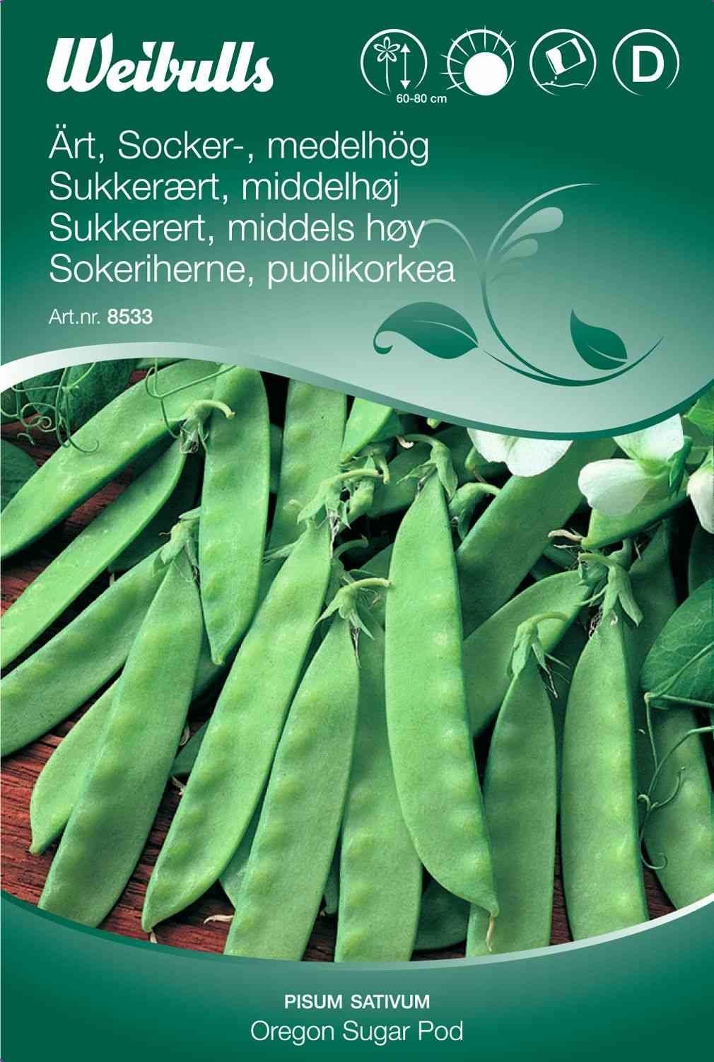 Ærtefrø (Sukkerært Middelhøj 'Oregon Sugar Pod')