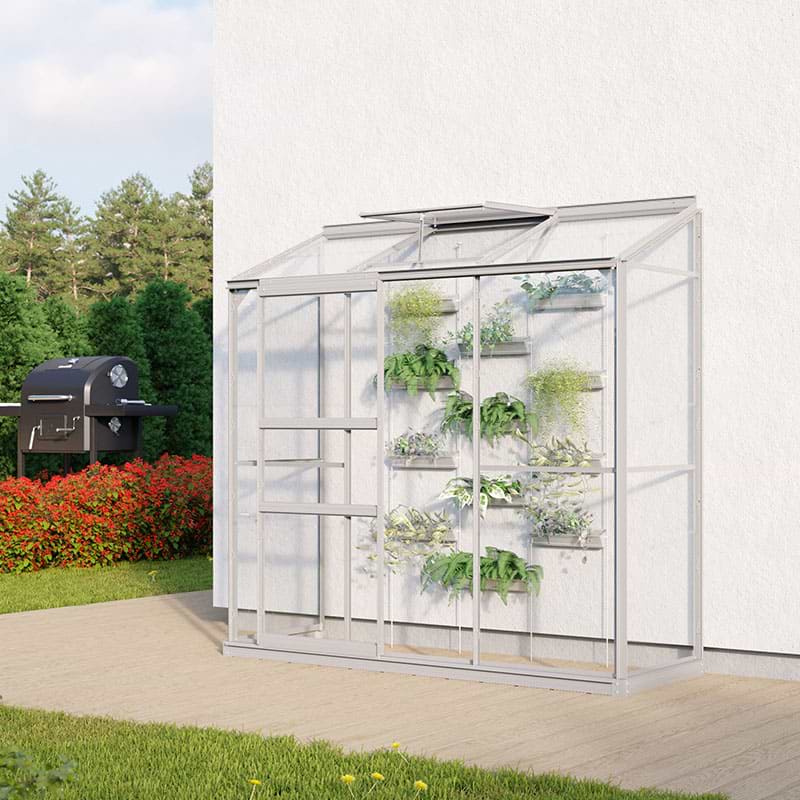 vægdrivhus alu med glas