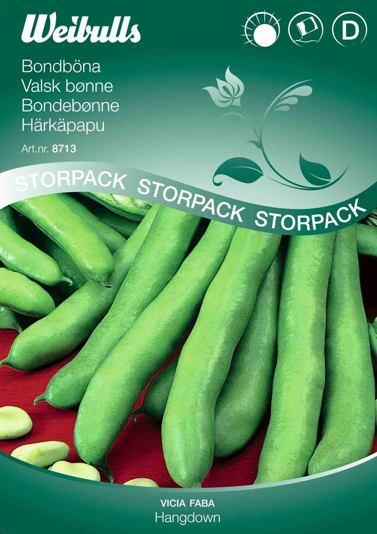 Bønnefrø (Valsk bønne/Hestebønne 'Hangdown') Stor Pose