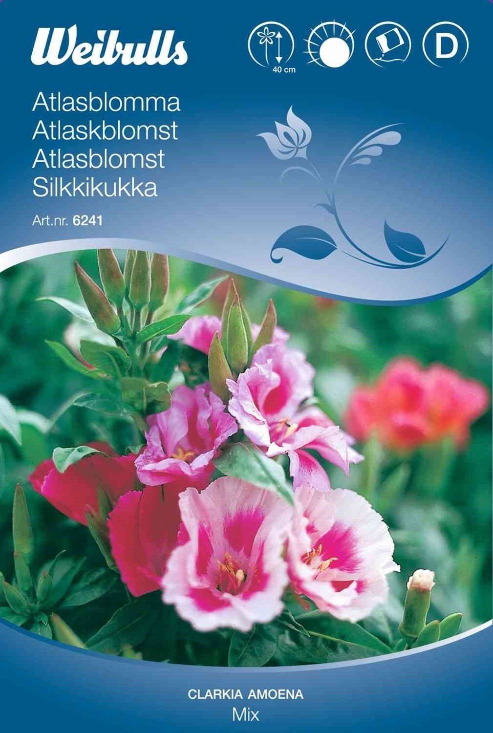Blomsterfrø (Atlaskblomst 'Mix')