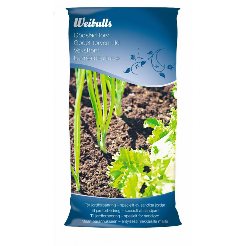 Sphagnum Gødet/tørvemuld - 40 liter - Weibulls