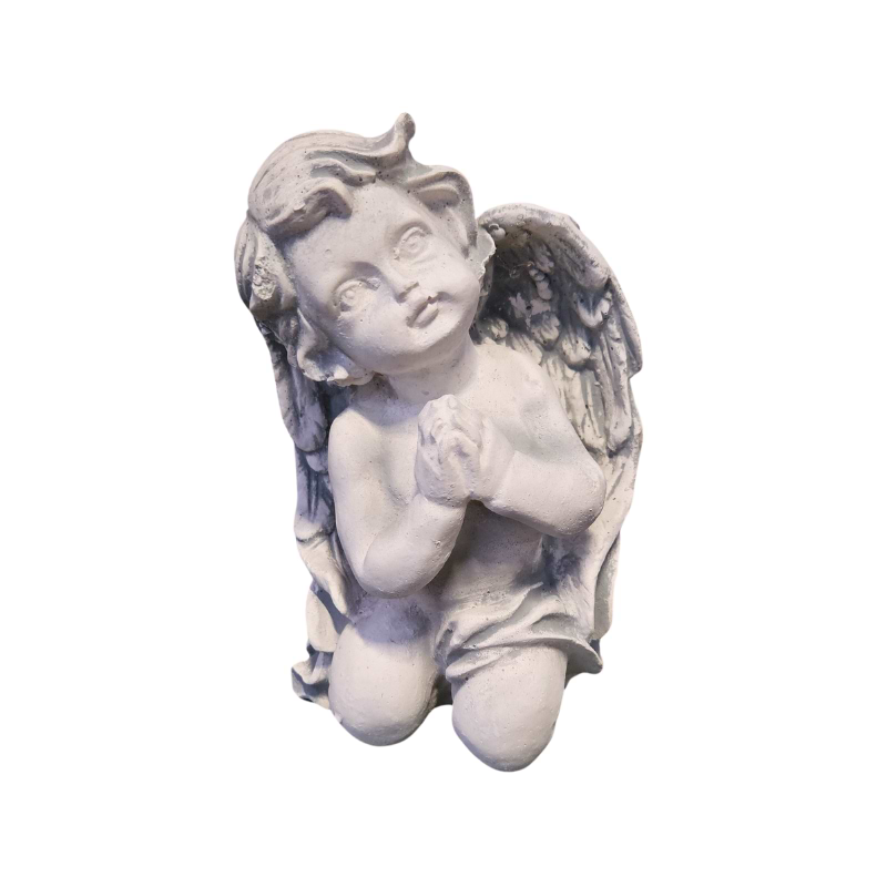 Engel bedende - betonfigur