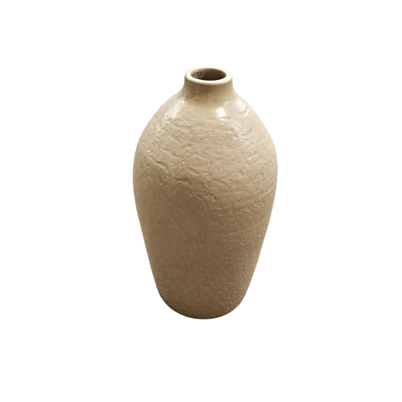 Vase - terracotta - creme - H30cm