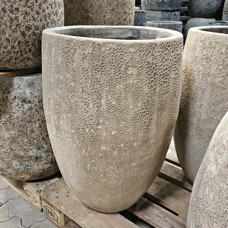 'Laos' Krukke sand hvid - D 36 cm