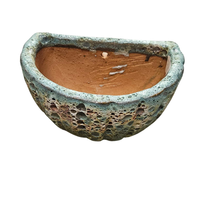 Vægampel - Sand/grøn- 27x19 H16 cm
