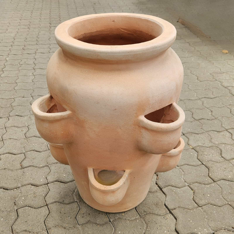 Terracotta Jordbærkrukke - 8 huller