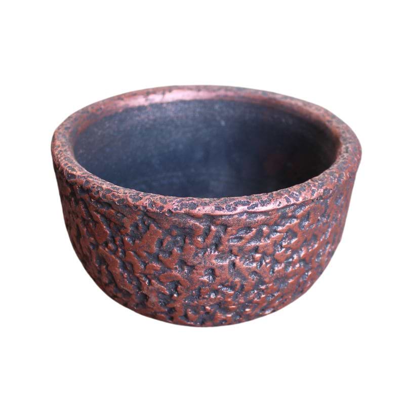 Krukke/skål - Antik metallic - Stor