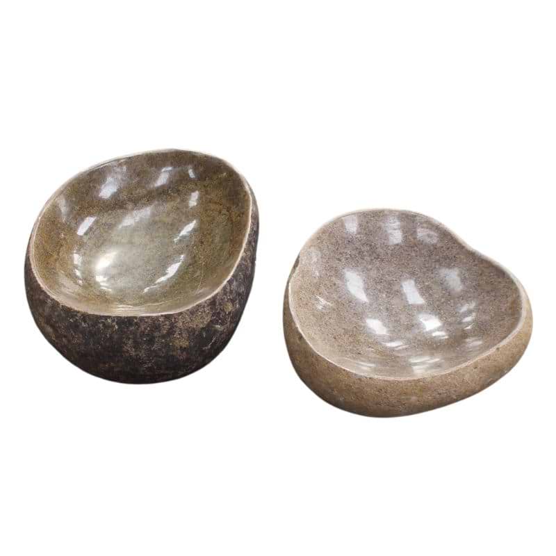 Fuglebad - Poleret Natursten - Brun Granit - H42-48 cm