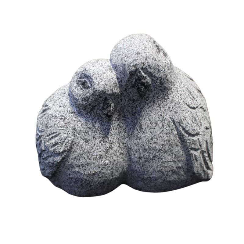 Fuglepar - Lysegrå granit - Højde 20 cm