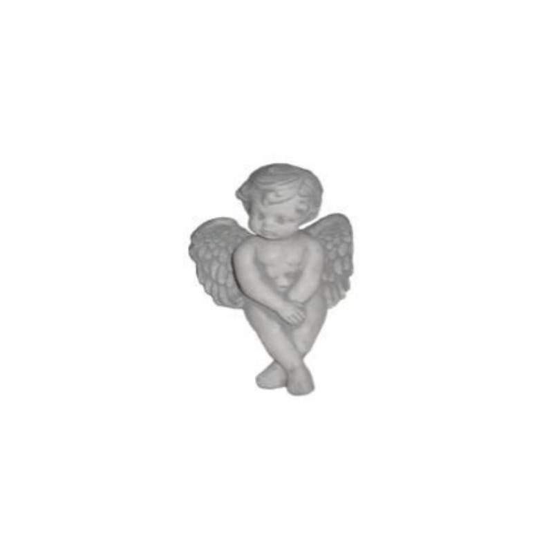 Engel på kant lille - betonfigur - 15 cm