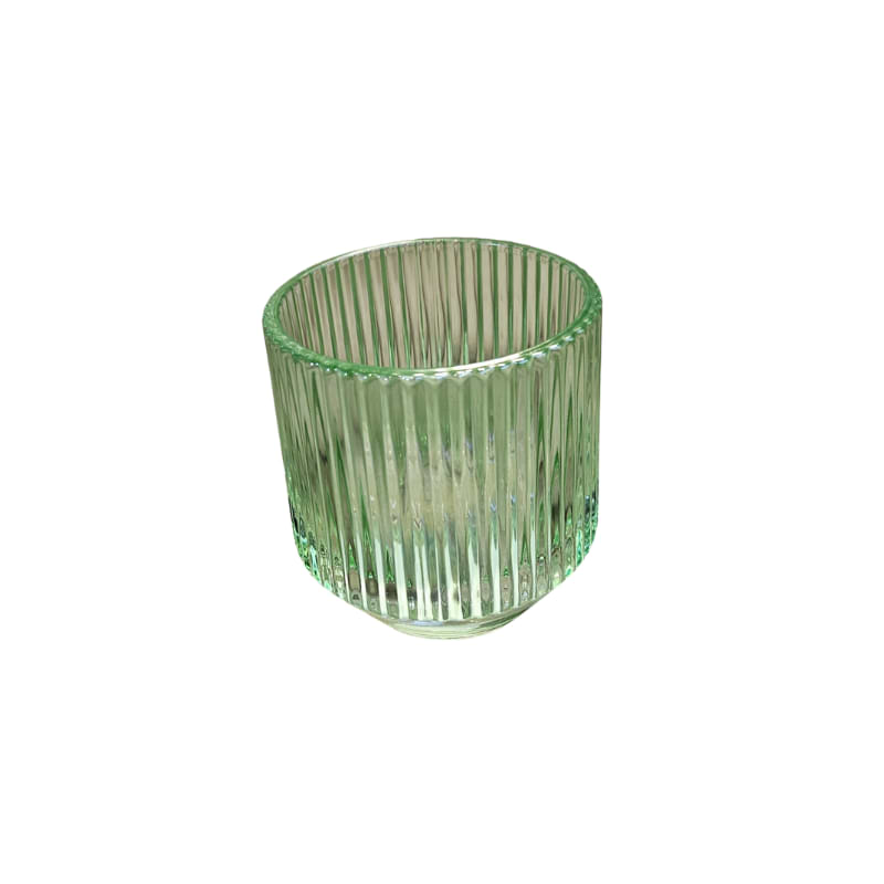 Nørgaard - grøn glas skjuler - rillet lille