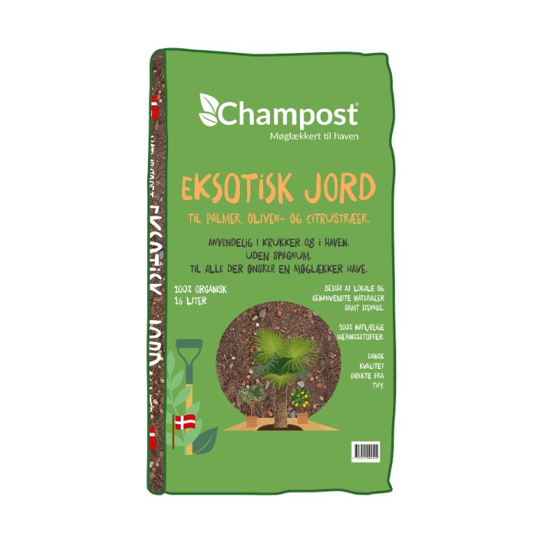 Eksotisk jord spagnumfri - Champost - 16L