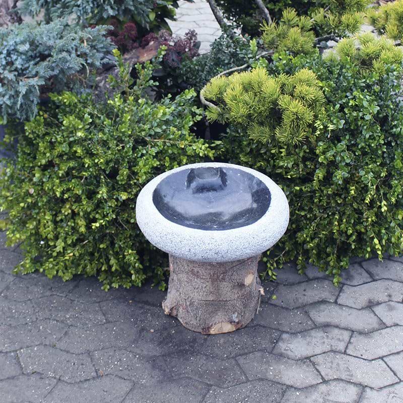Fuglebad, rund med ø