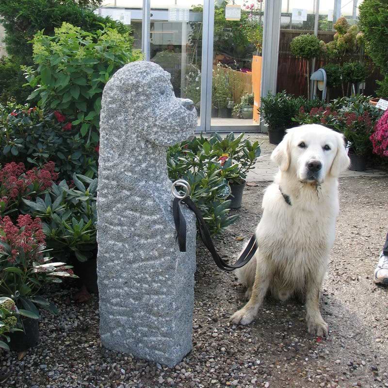 Hundeparkering - Grå/Sort Granit - Højde 100 cm