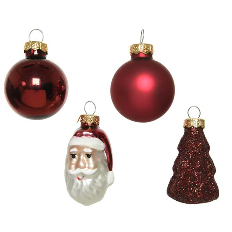 Julekugler Figurer Oxblood Mørkerød