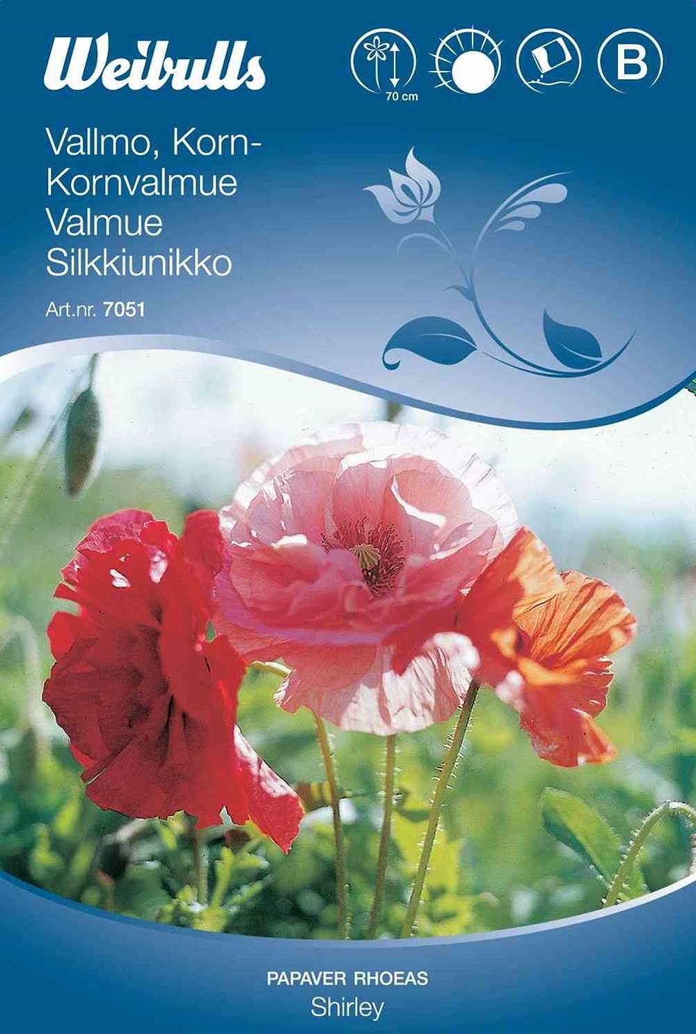 Blomsterfrø (Kornvalmue 'Shirley')