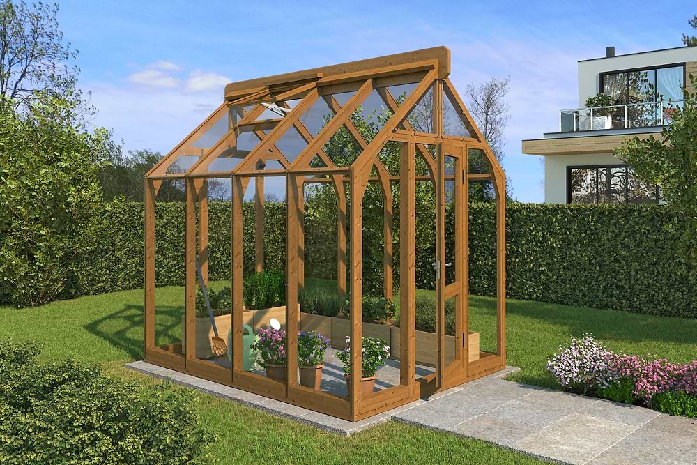Drivhus - Lähe trædrivhus mini - 6,27 M2 - Thermowood