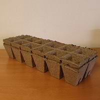 Jiffypotter/Biopotter Firkantede -  5x12 stk  Ø6xH6
