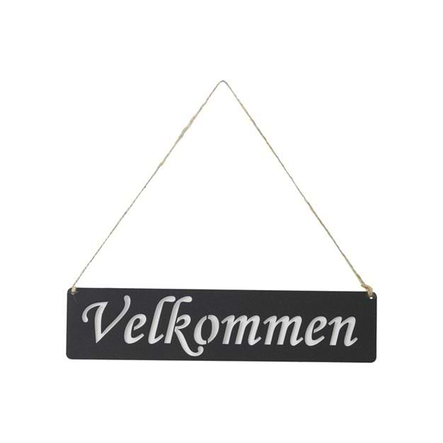 Pinto skilt velkommen