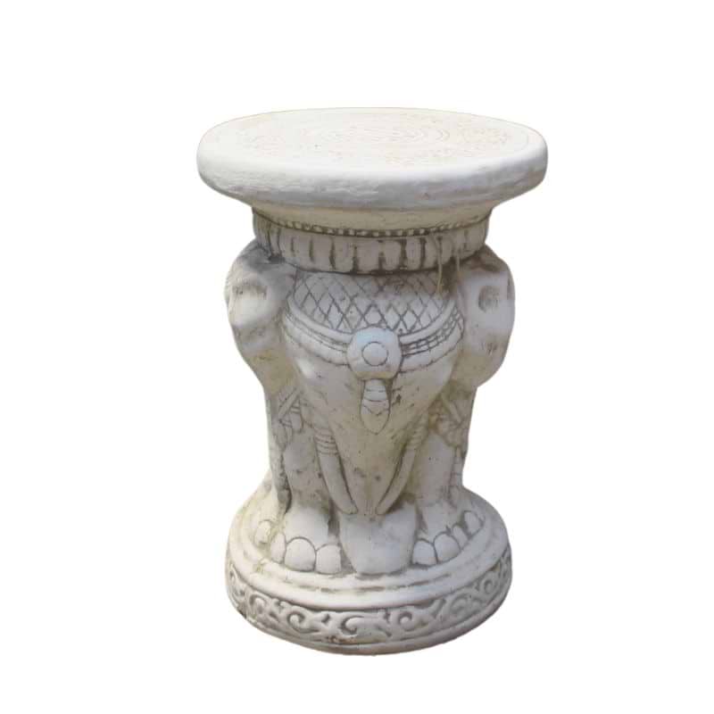 Sokkel med elefanter - Beton - 46 cm