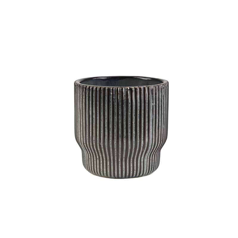 Skjuler Blå Blank Rillet - Diameter 8 cm