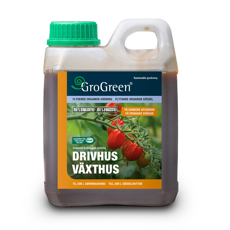 Flydende organisk drivhus gødning (5-1-4) - GroGreen - 1L