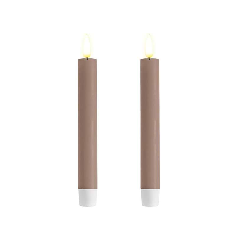 Deluxe Homeart LED Kronelys - 15 cm - Rosa - 2 stk