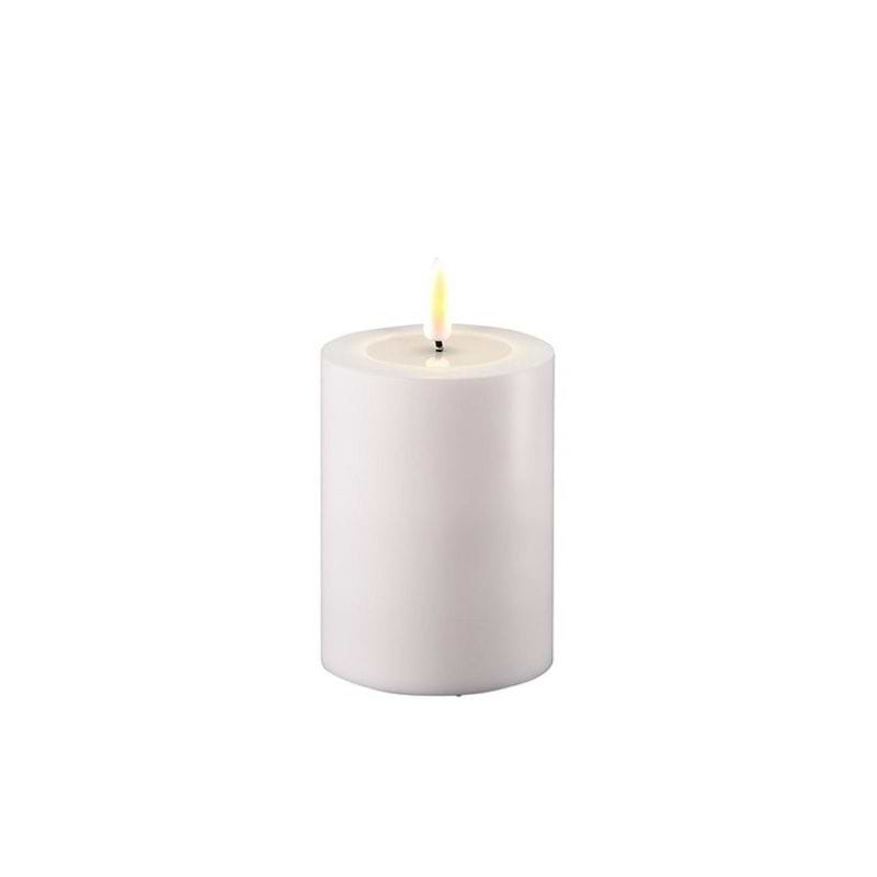 Deluxe Homeart LED Udendørs Bloklys - Ø5x H7,5 cm - Hvid