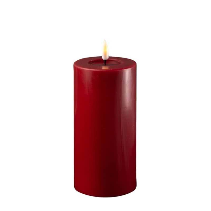 Deluxe homeart LED Bloklys - Bordeaux - Flere Varianter