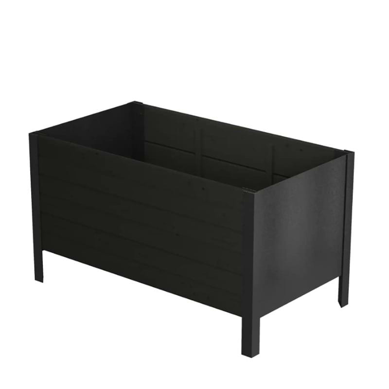 Plantekasse med stålgavle - Sort - 83 x 46 cm