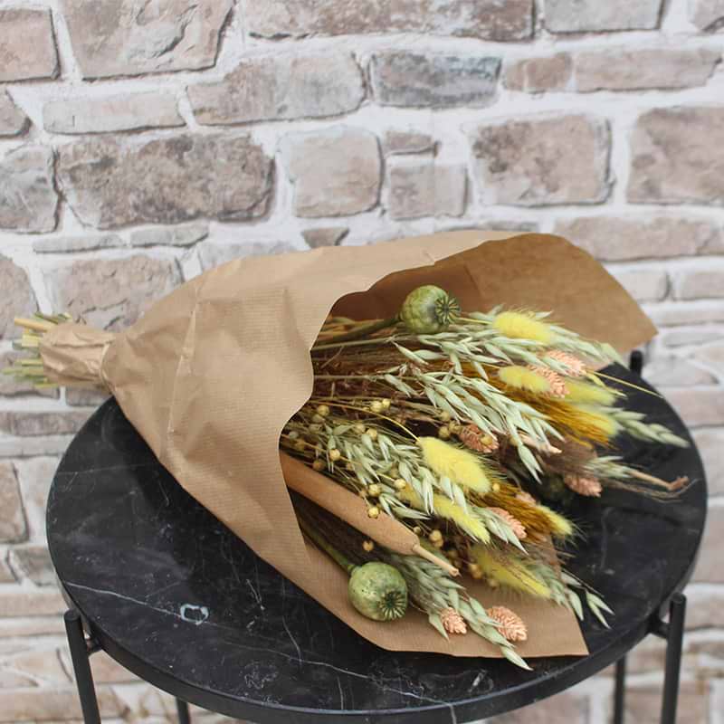 Tørrede Blomster Gul Laksefarvet