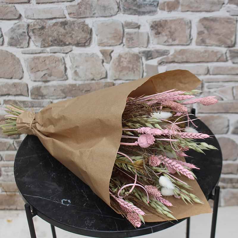 Tørrede Blomster Lyserød Hvid
