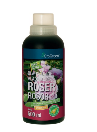 Bladgødning - Feed & Shine Roser koncentrat - 500 ml - GroGreen