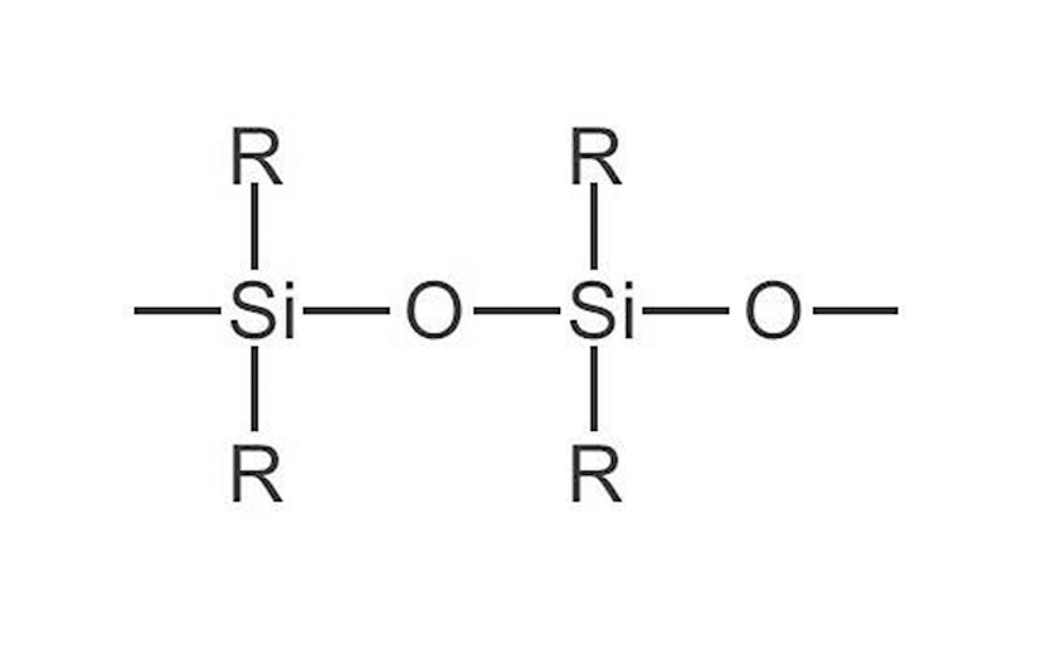 La structure chimique des silicones.