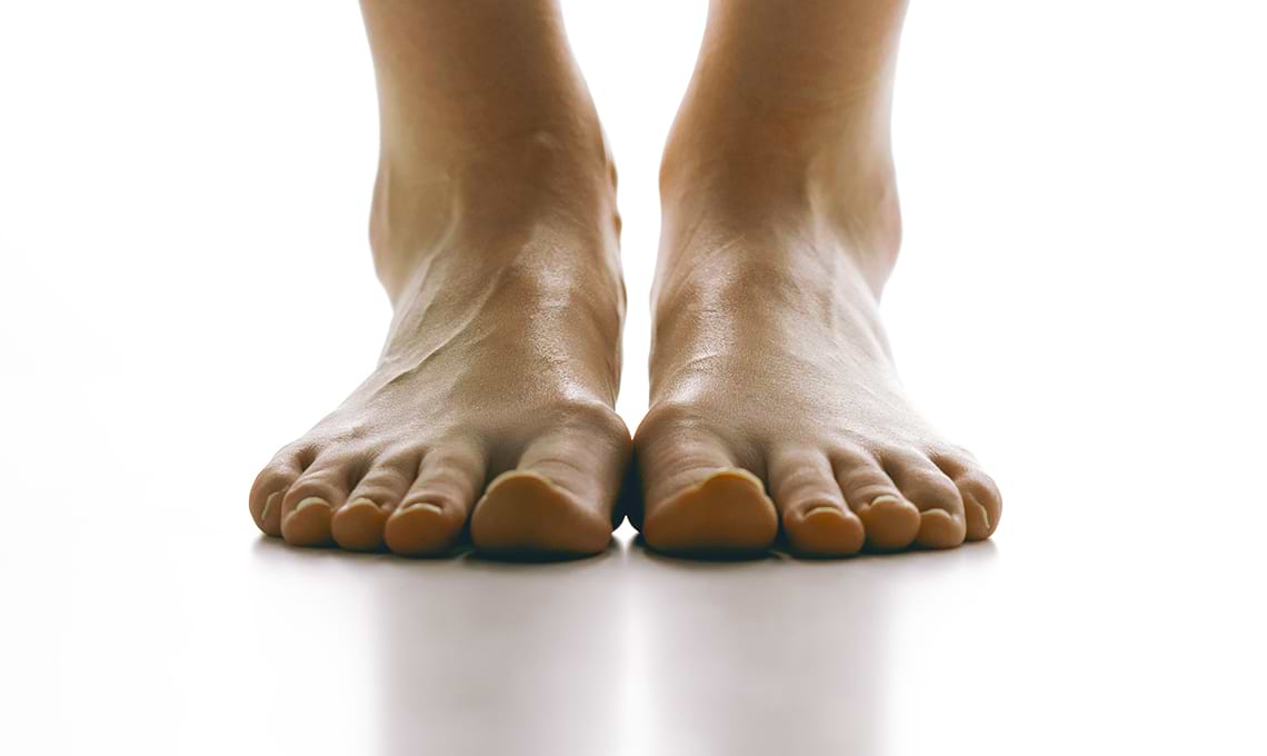 Effet acide glycolique pieds.