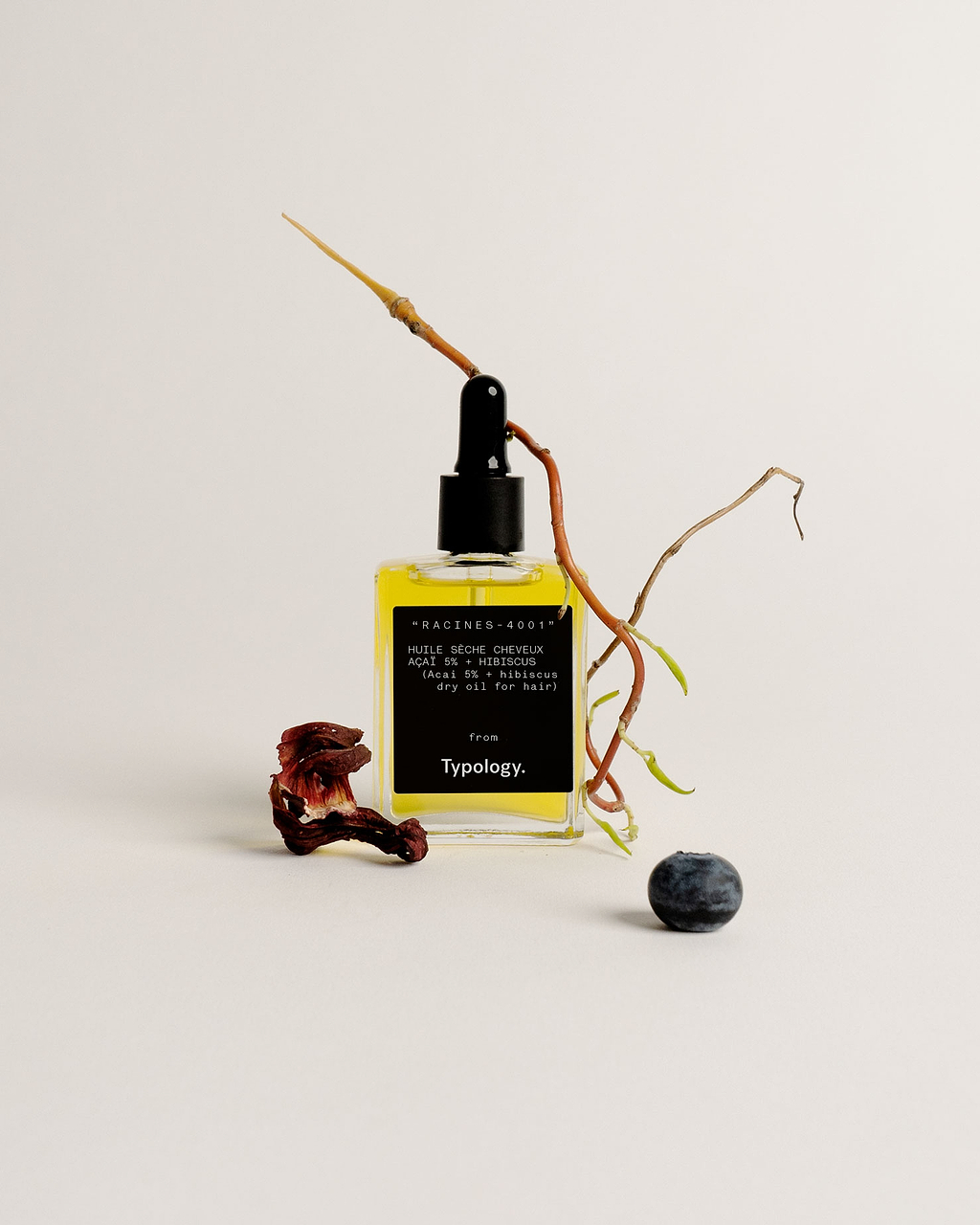 Huile sèche cheveux Açaï 5% + hibiscus — Typology