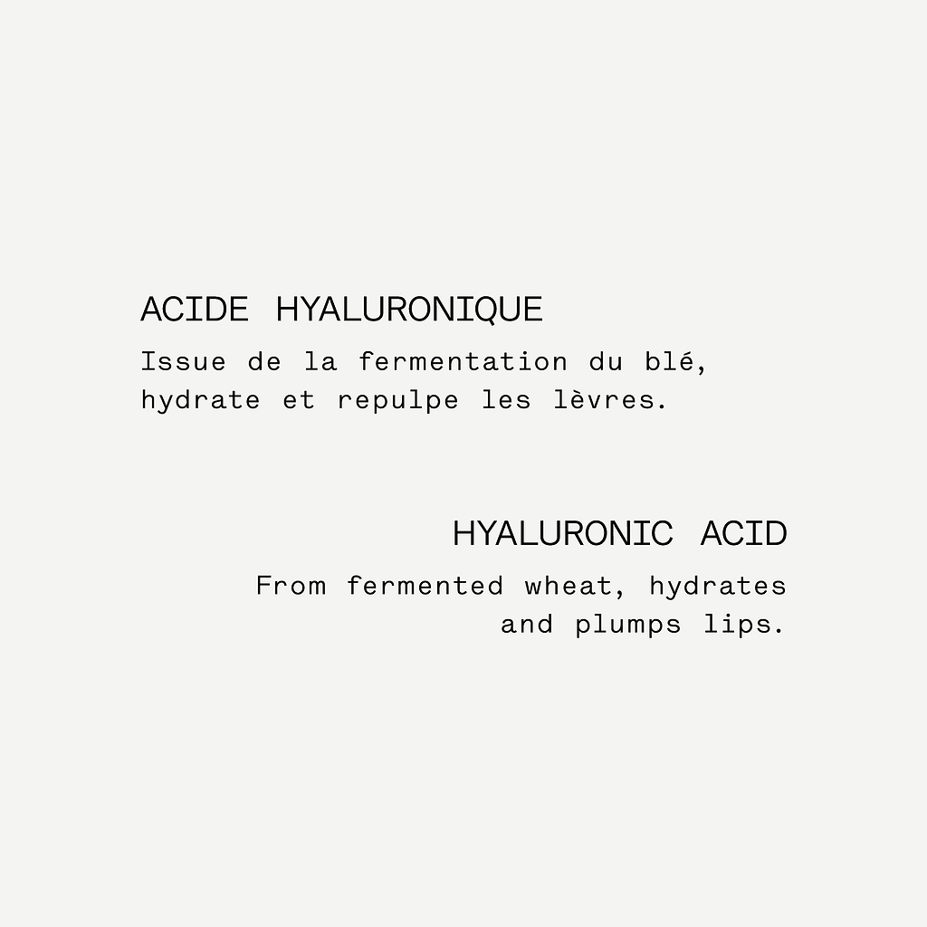 Sérum lèvres repulpant Acide hyaluronique 1% + tripeptide — Typology