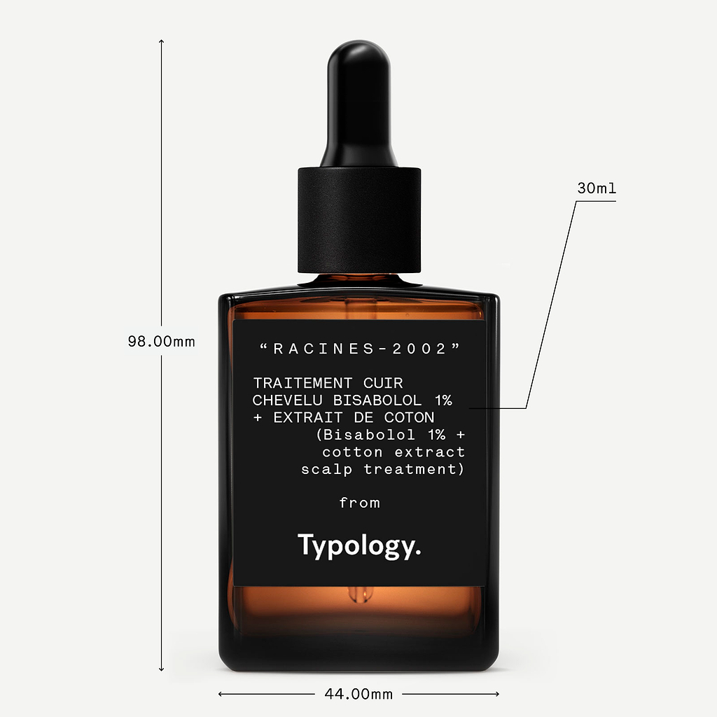Traitement cuir chevelu calmant Bisabolol 1% + extrait de coton — Typology