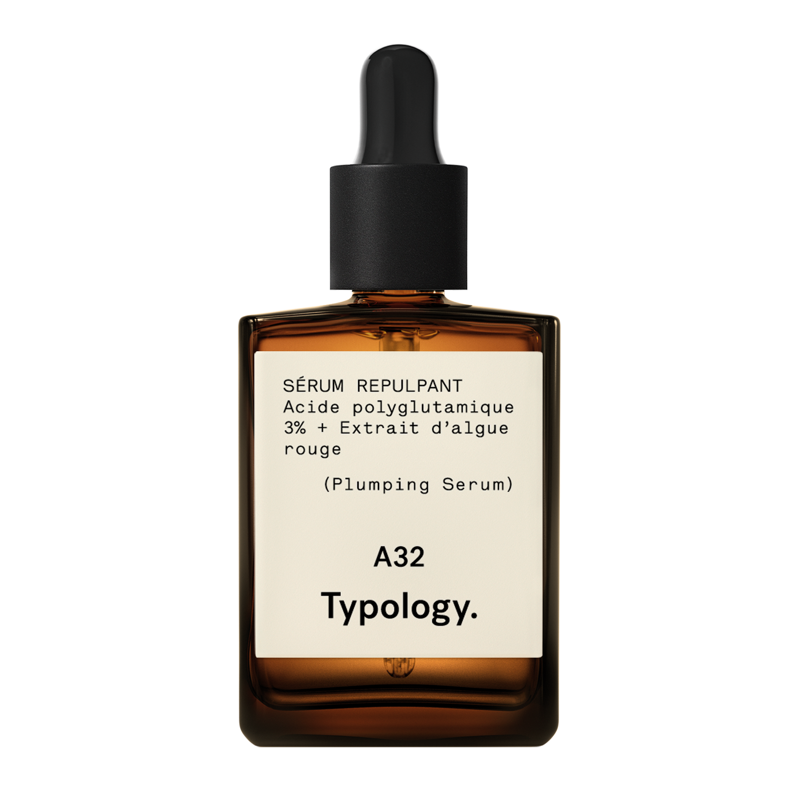 Sérum Repulpant Acide polyglutamique 3% + Extrait d'algue rouge — Typology