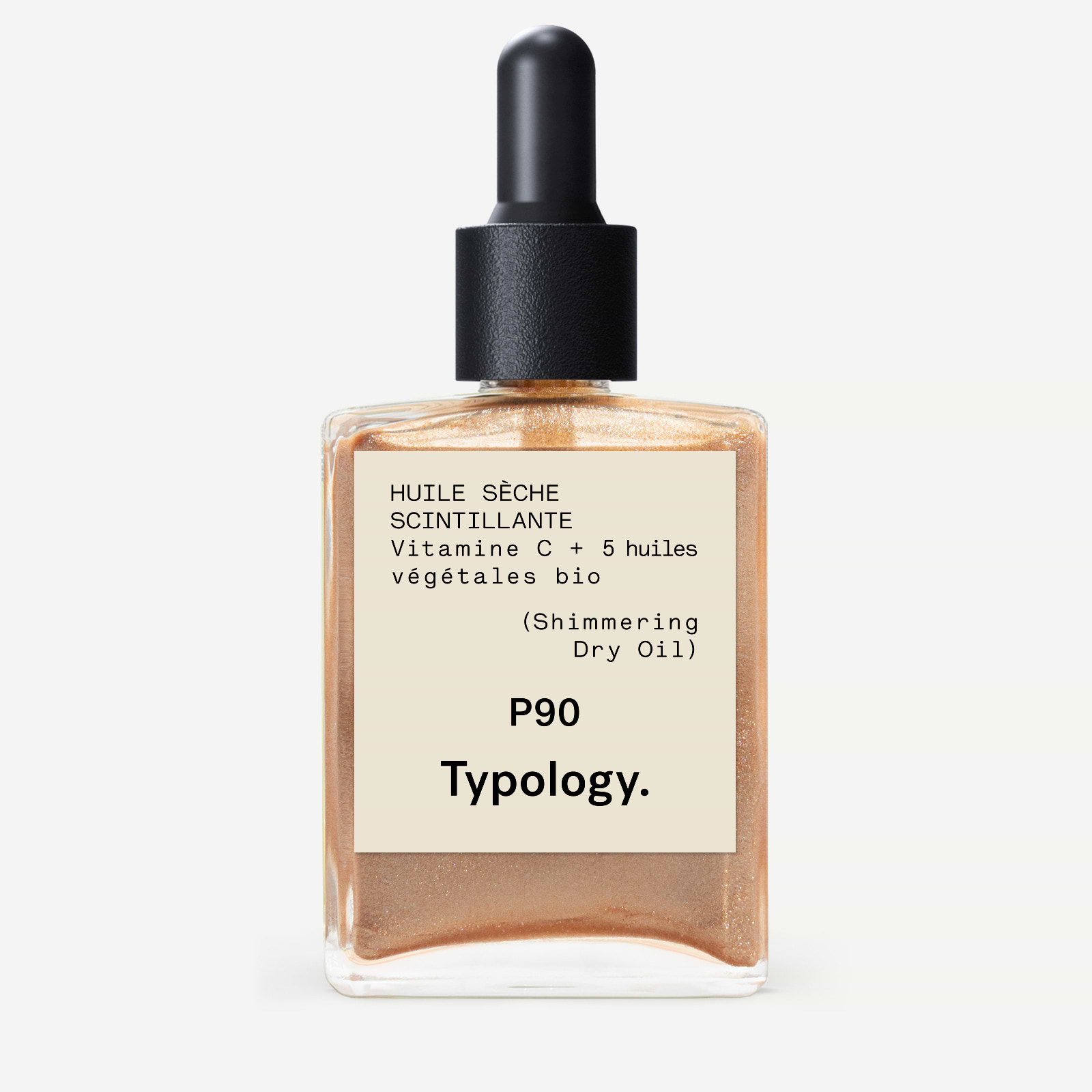 Huile sèche scintillante Vitamine C + 5 huiles végétales bio — Typology