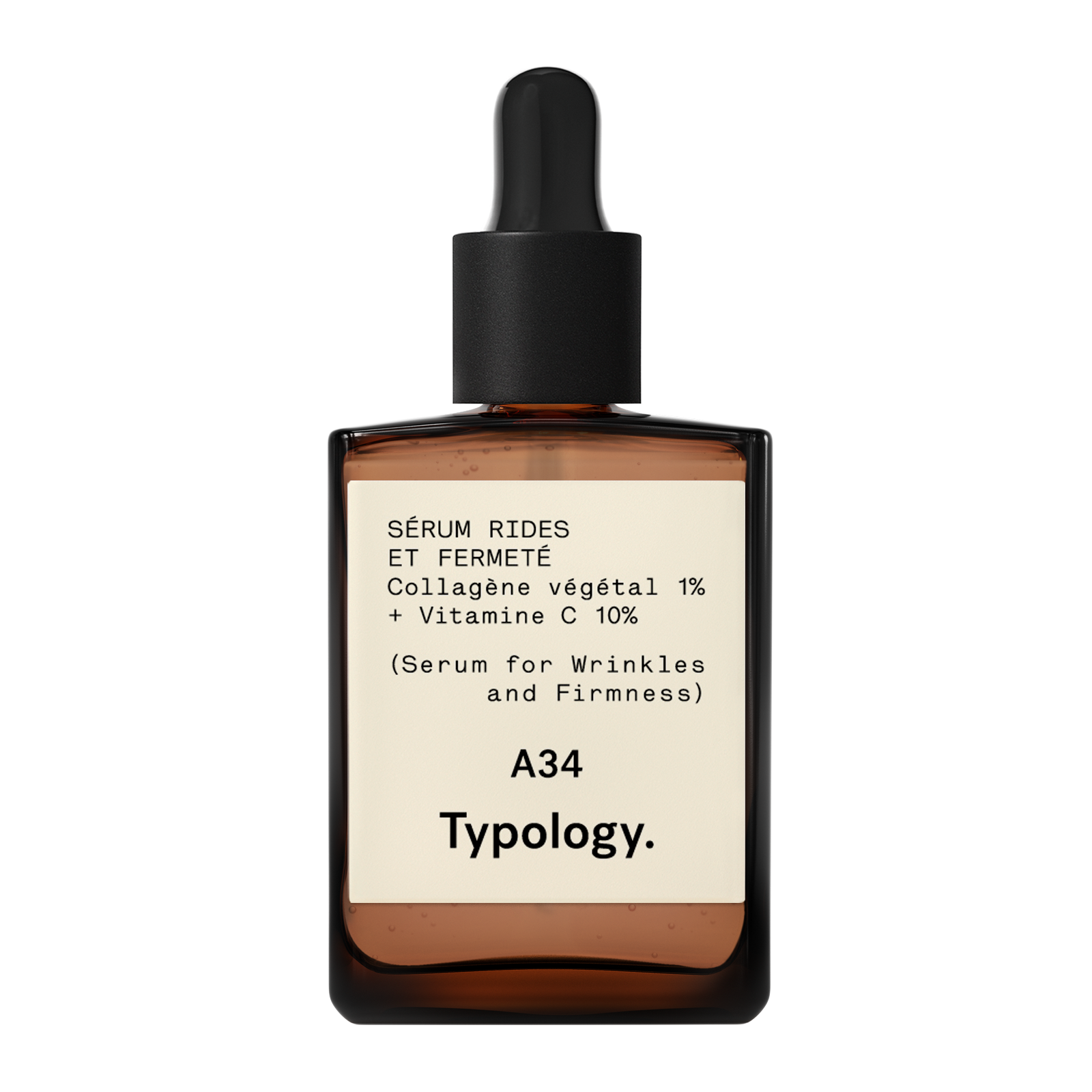 Sérum Rides et Fermeté Collagène végétal 1% + Vitamine C 10% — Typology