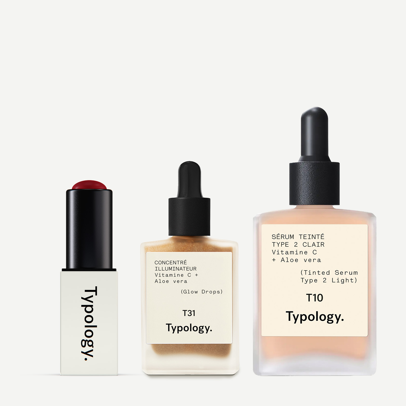 Tinted Glow Trio for Complexion and Lips — Typology