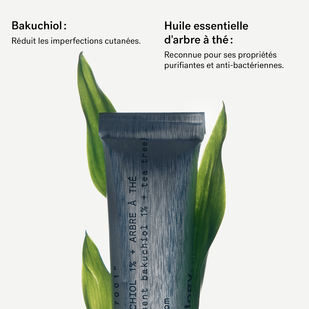 Soin ciblé imperfections Bakuchiol 1 % + extrait d'arbre à thé — Typology