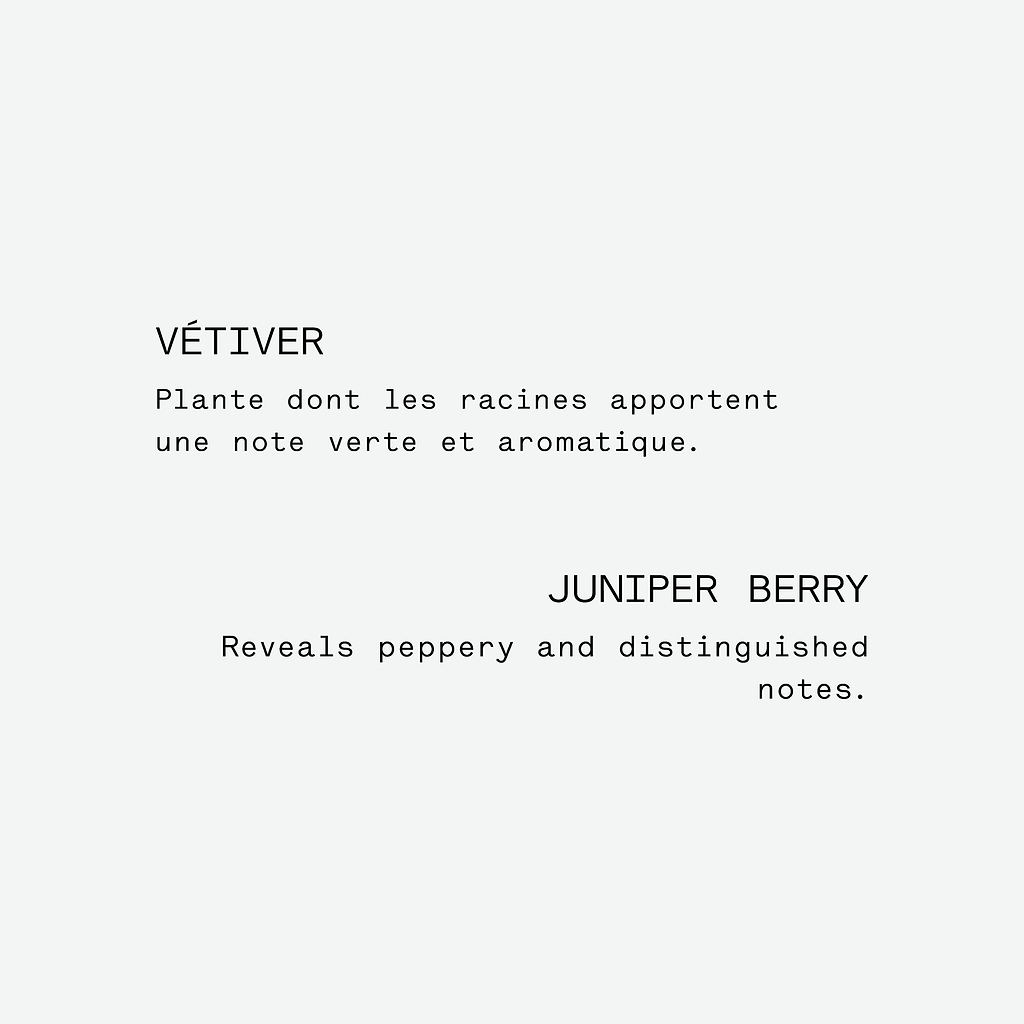 Cèdre Vétiver Eau de Parfum naturelle — Typology