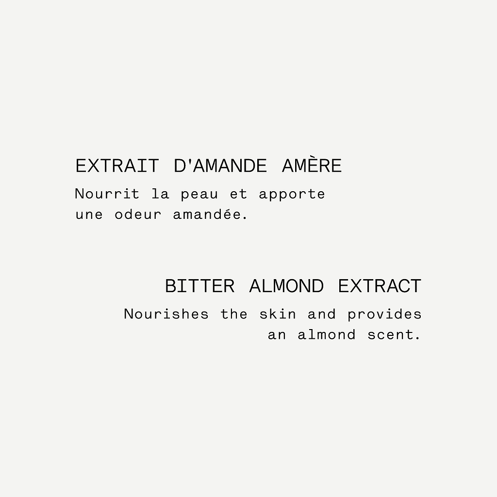 Huile de douche relipidante Vitamine E+F 2.5% + Extrait d’amande amère  — Typology